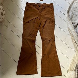 deep tan/caramel flared corduroy jeans